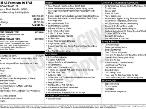 Certified 2025 Audi A3 2.0T Premium w/ Black Optic Package AWD/4WD image 32