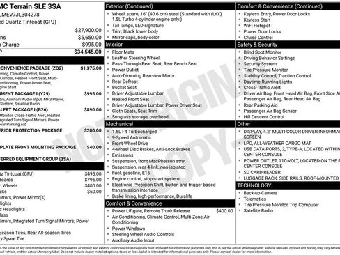 Certified 2018 GMC Terrain SLE w/ Driver Convenience Package image 34