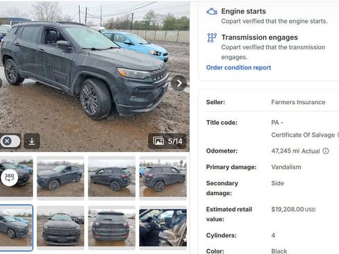 Used 2022 Jeep Compass High Altitude AWD/4WD image 49