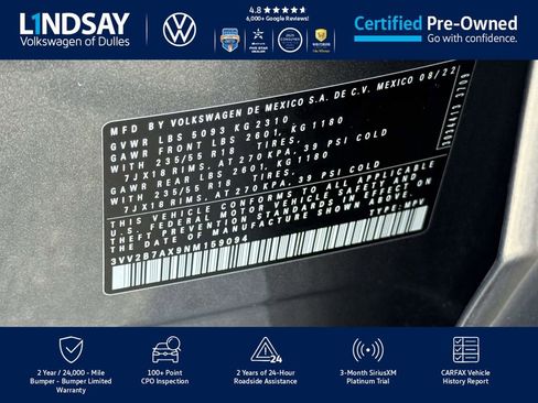 Certified 2022 Volkswagen Tiguan SE image 25