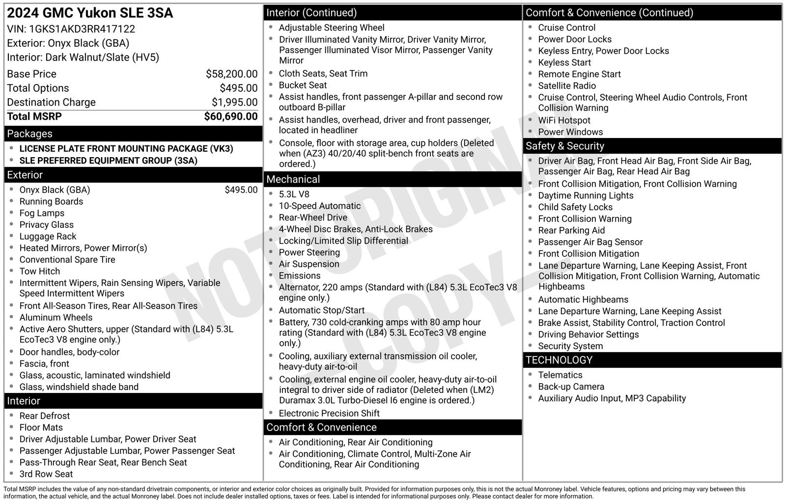 Used 2024 GMC Yukon SLE RWD image 28