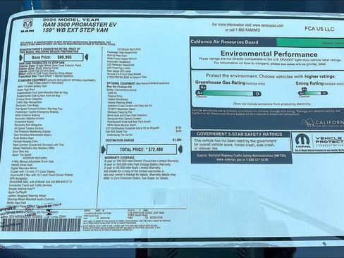 New 2025 RAM ProMaster 3500 FWD image 16