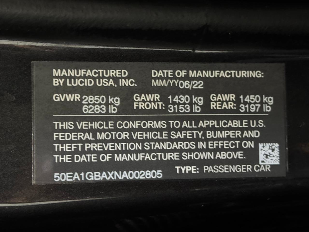 Used 2022 Lucid Air Grand Touring AWD/4WD image 83