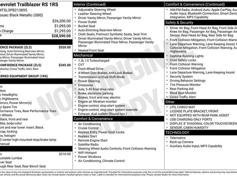 Used 2023 Chevrolet TrailBlazer RS w/ Convenience Package FWD image 7