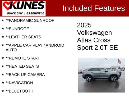 Used 2025 Volkswagen Atlas Cross Sport SE image 2