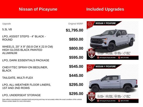 Used 2025 Chevrolet Silverado 1500 Custom Trail Boss w/ LPO, Dark Essentials Package AWD/4WD image 7