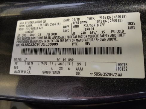 Used 2018 Lincoln MKC Select w/ Select Plus Package FWD image 33