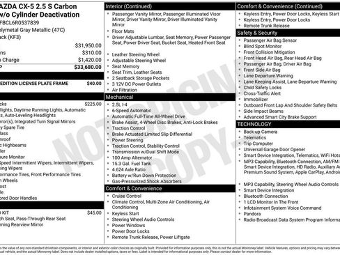 Certified 2024 MAZDA CX-5 Carbon Edition AWD/4WD image 22