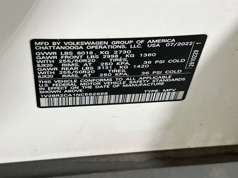 Used 2022 Volkswagen Atlas SEL image 33