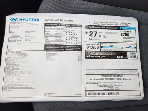 New 2026 Hyundai Sonata N Line image 34