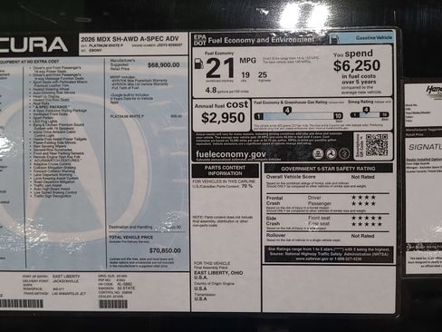 Used 2026 Acura MDX A-Spec image 35