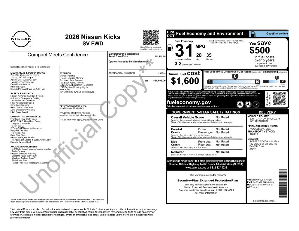 Used 2026 Nissan Kicks SV FWD image 5