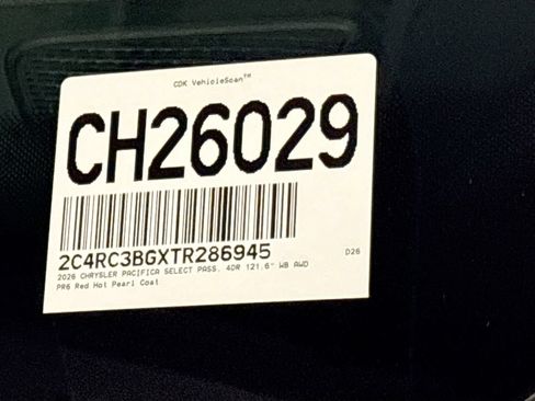 New 2026 Chrysler Pacifica Select AWD/4WD image 23