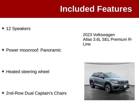 Used 2023 Volkswagen Atlas SEL Premium AWD/4WD image 3