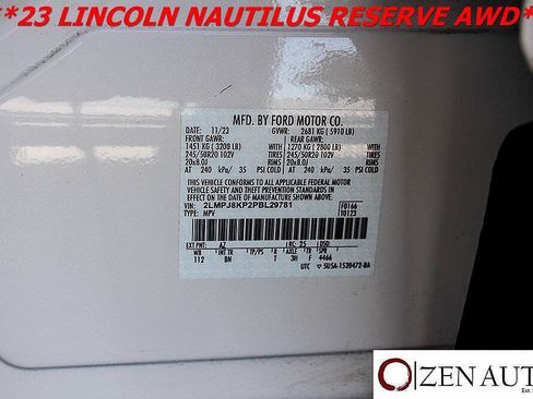 Used 2023 Lincoln Nautilus Reserve w/ Equipment Group 201A AWD/4WD image 60