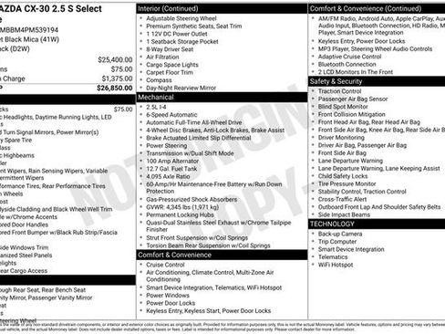 Used 2023 MAZDA CX-30 AWD 2.5 S w/ Select Package image 12