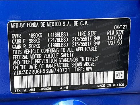 Used 2021 Honda HR-V EX image 21