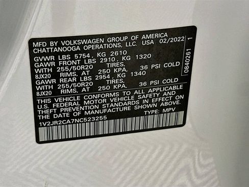 Used 2022 Volkswagen Atlas SE w/ Panoramic Sunroof Package FWD image 27