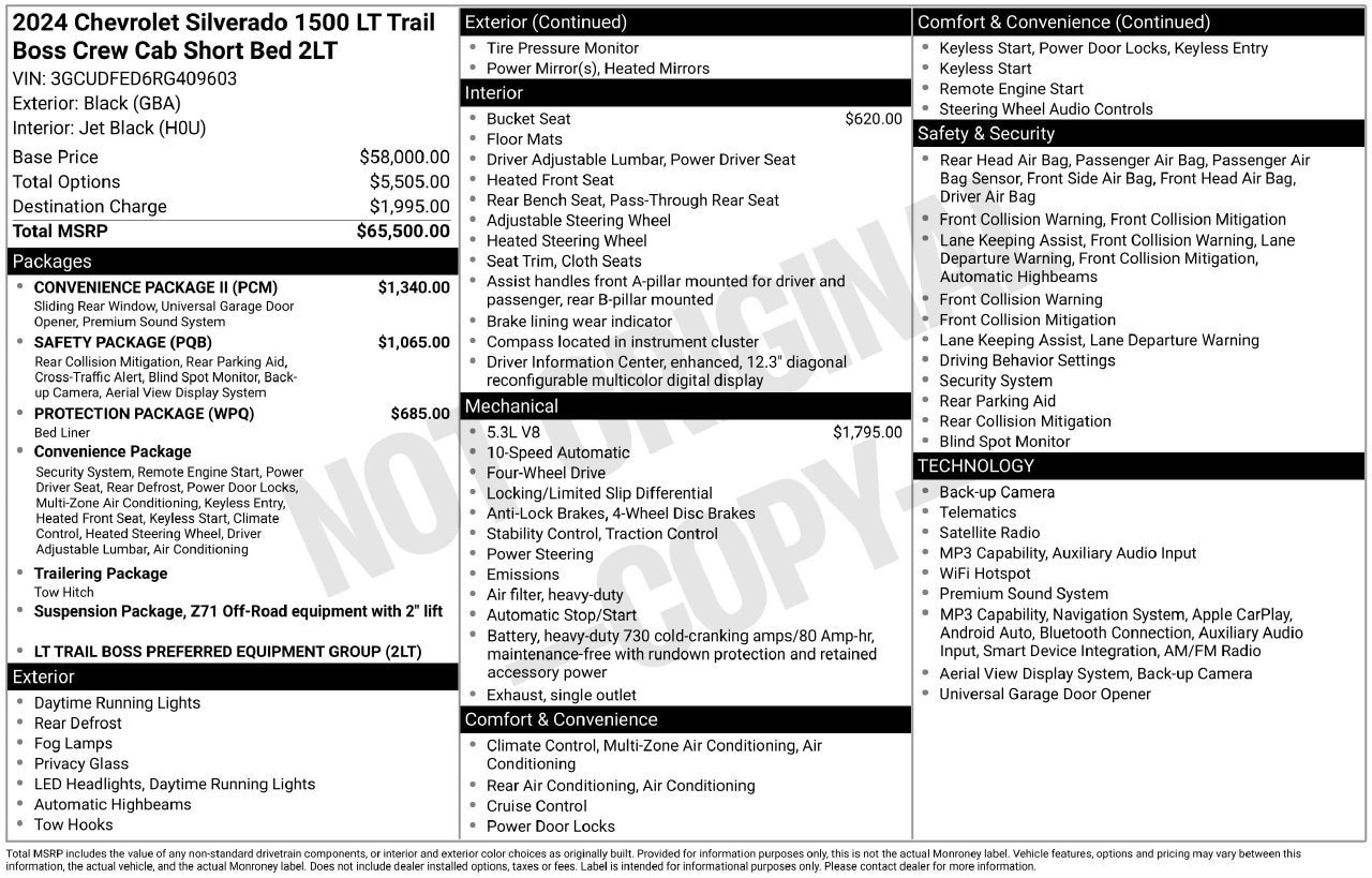 Certified 2024 Chevrolet Silverado 1500 LT Trail Boss w/ Convenience Package II AWD/4WD image 27