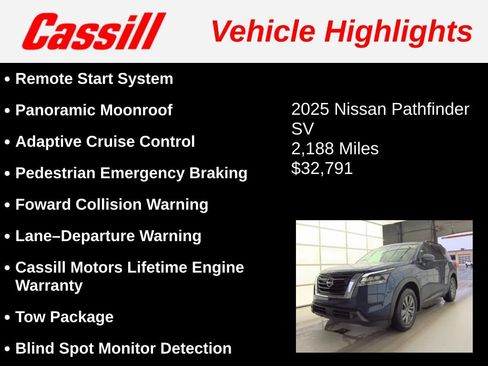 Used 2025 Nissan Pathfinder SV w/ SV Premium Package FWD image 3