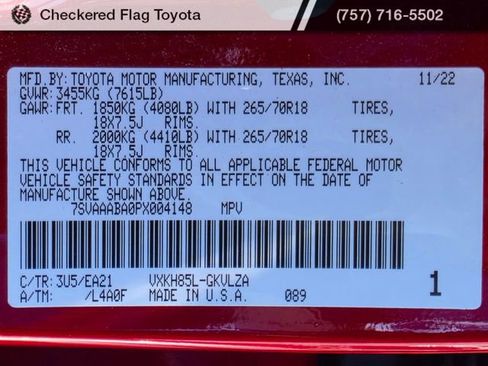 Used 2023 Toyota Sequoia Limited w/ TRD Off-Road Package AWD/4WD image 24