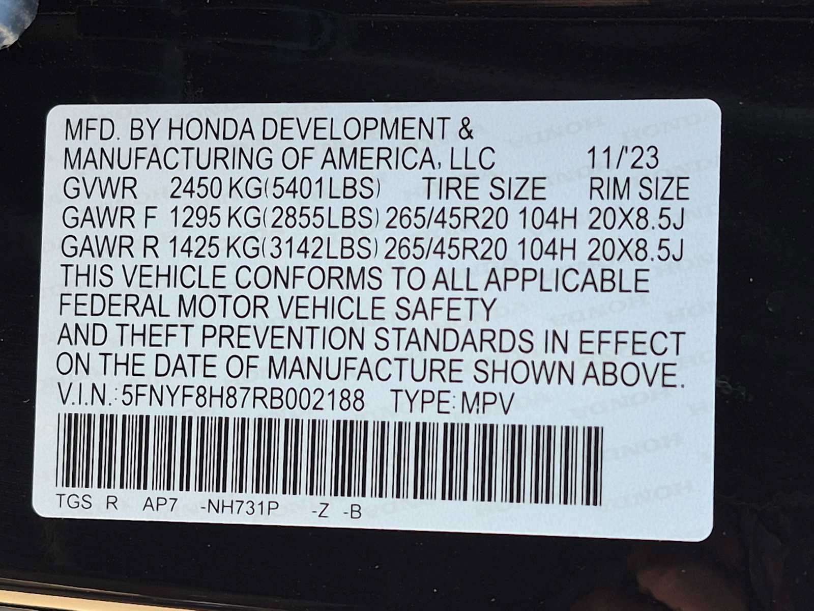 Certified 2024 Honda Passport Black Edition image 34