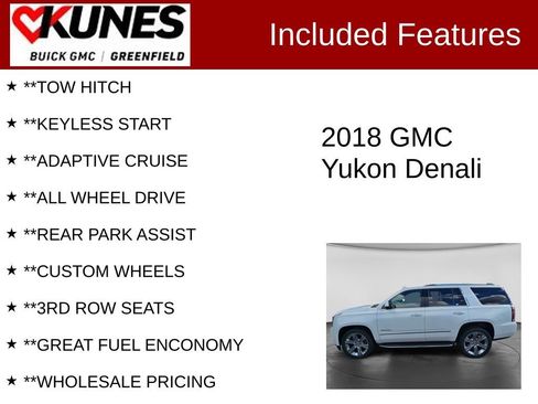 Used 2018 GMC Yukon Denali w/ Enhanced Security Package AWD/4WD image 3