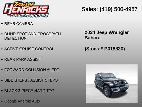 Used 2024 Jeep Wrangler Unlimited Sahara w/ Safety Group AWD/4WD image 23