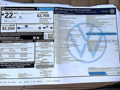 New 2026 Volkswagen Atlas Cross Sport SEL R-Line image 19