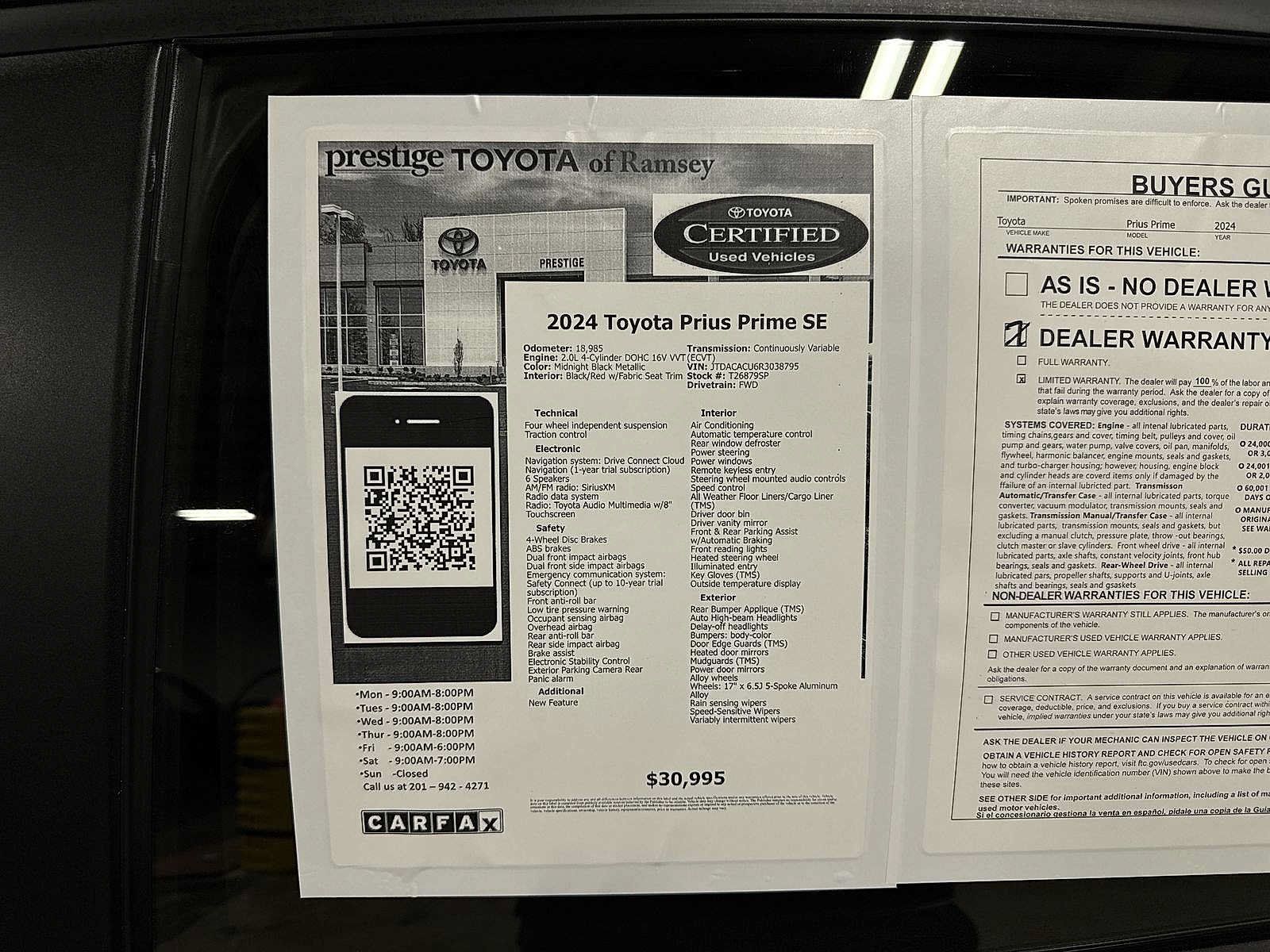 Used 2024 Toyota Prius Prime FWD image 13