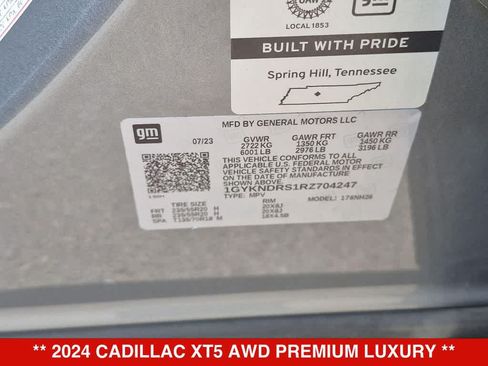 Used 2024 Cadillac XT5 Premium Luxury w/ LPO, Floor Liner Package AWD/4WD image 36
