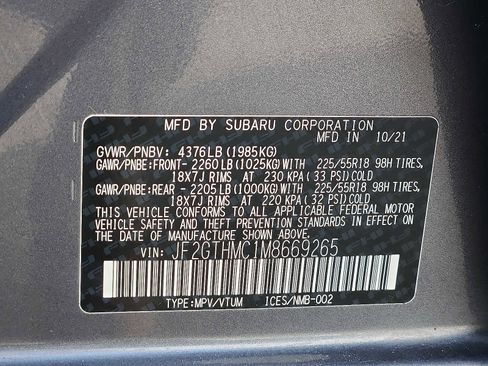 Used 2021 Subaru Crosstrek 2.5i Limited w/ Moonroof Package 1 image 27