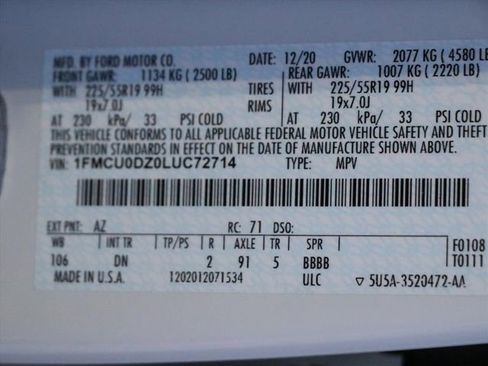 Used 2020 Ford Escape Titanium w/ Titanium Premium Package 2.0 image 31