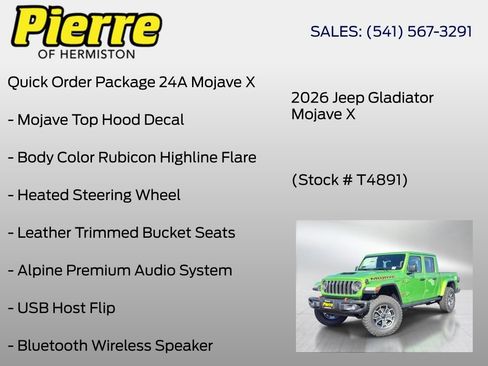 New 2026 Jeep Gladiator Mojave AWD/4WD image 12