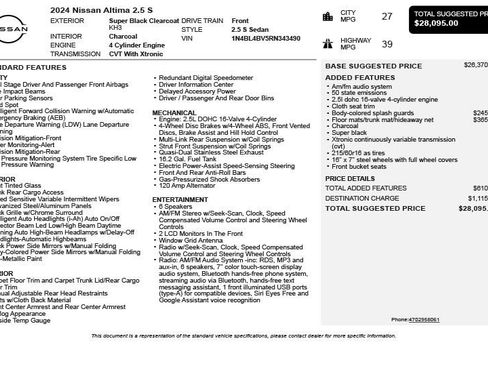 Used 2024 Nissan Altima 2.5 S image 3