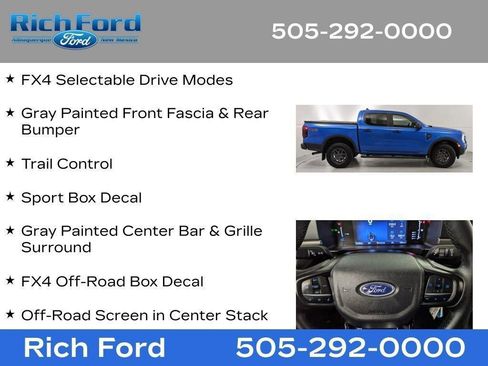 Certified 2025 Ford Ranger XLT w/ FX4 Off-Road Package AWD/4WD image 35