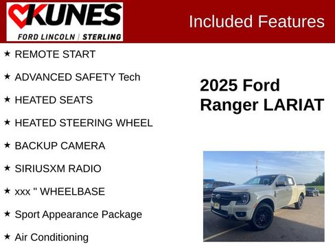 Used 2025 Ford Ranger Lariat w/ FX4 Off-Road Package AWD/4WD image 2