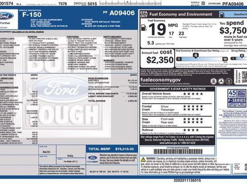 Certified 2023 Ford F150 Lariat w/ Equipment Group 502A High AWD/4WD image 37