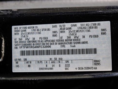 Used 2022 Ford F150 Raptor w/ Raptor 37 Performance Package image 59