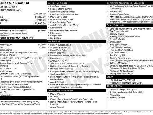 Used 2020 Cadillac XT4 Sport w/ Driver Awareness Package image 36