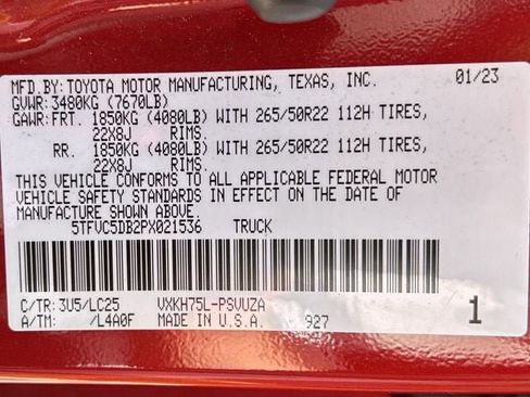 Used 2023 Toyota Tundra Capstone AWD/4WD image 36