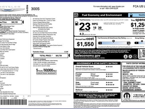 Used 2022 Chrysler 300 S RWD image 5