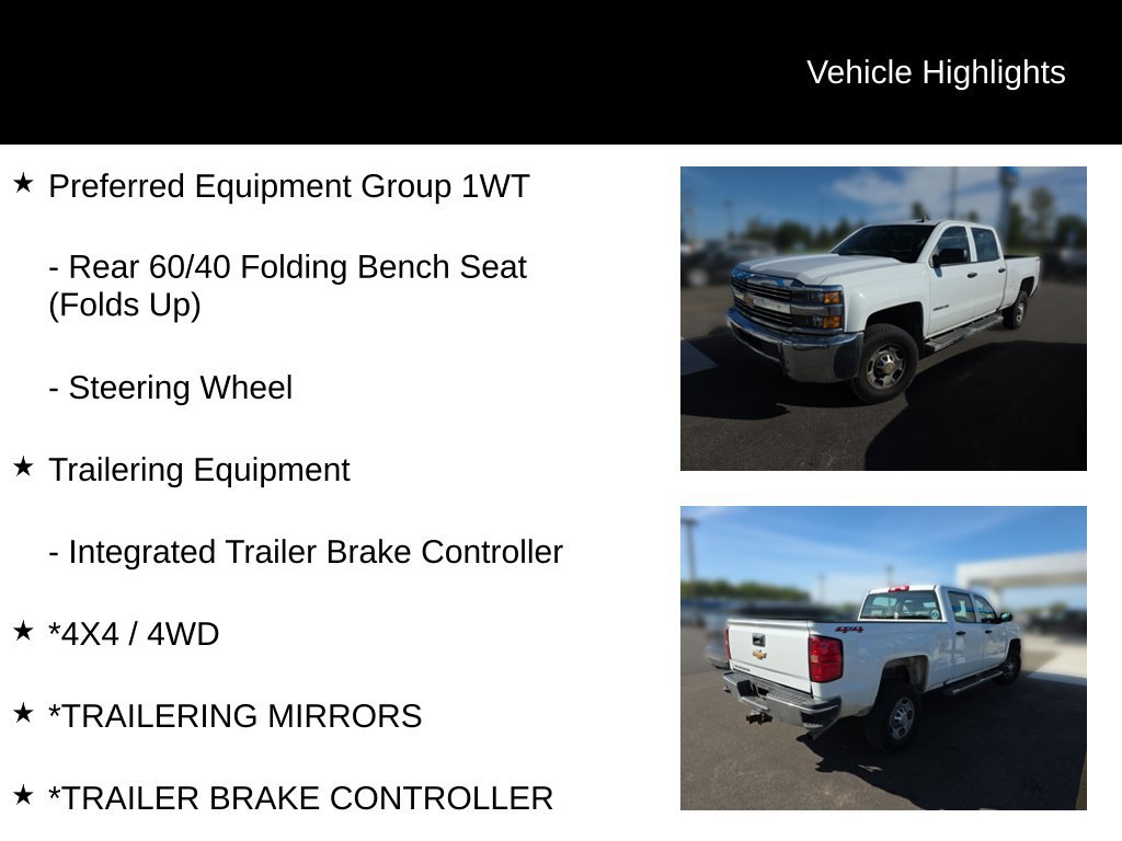 Used 2018 Chevrolet Silverado 2500 W/T AWD/4WD image 5