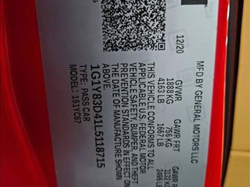 Used 2020 Chevrolet Corvette Stingray Premium Conv w/ 3LT Preferred Equipment Group RWD image 20