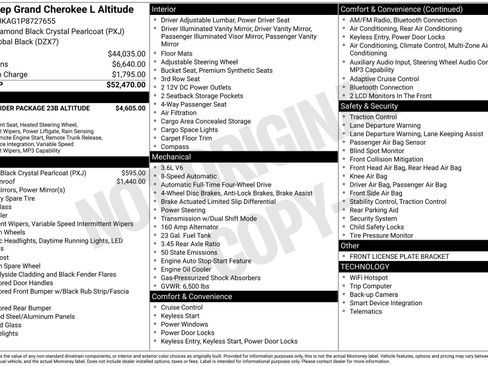 Used 2023 Jeep Grand Cherokee L Laredo AWD/4WD image 44