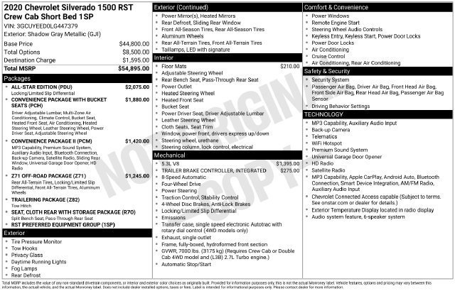 Used 2020 Chevrolet Silverado 1500 RST w/ All-Star Edition AWD/4WD image 2