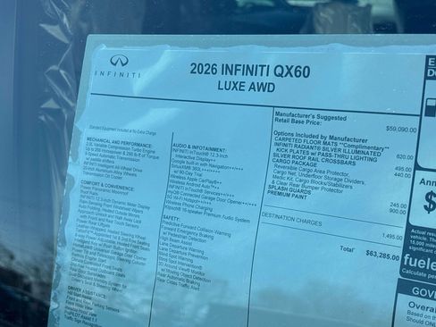 New 2026 INFINITI QX60 Luxe w/ Cargo Package image 4