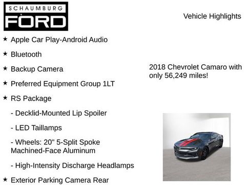 Used 2018 Chevrolet Camaro LT w/ RS Package RWD image 8