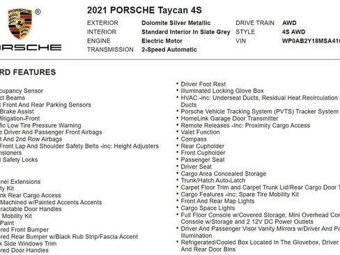 Used 2021 Porsche Taycan 4S AWD/4WD image 19