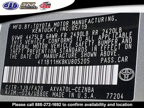 Used 2019 Toyota Camry LE image 20